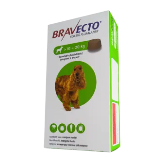 Бравекто для собак 10 - 20 кг ГЕРМАНИЯ! табл. жеват. 500мг (для средних пород) N1